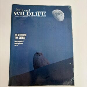 Vintage 1983 National Wildlife Magazine Feb March‎ Weathering Storm Blue Cover
